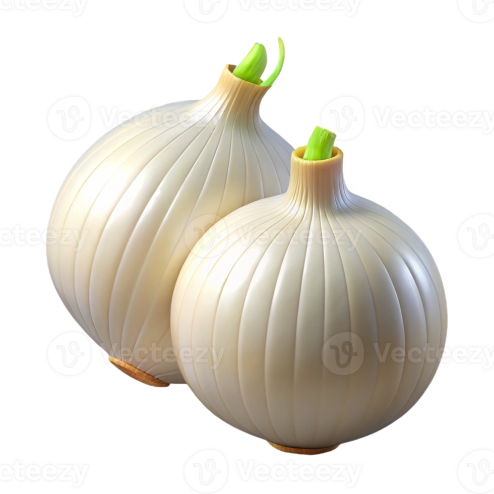 3D Render of Two Onions png