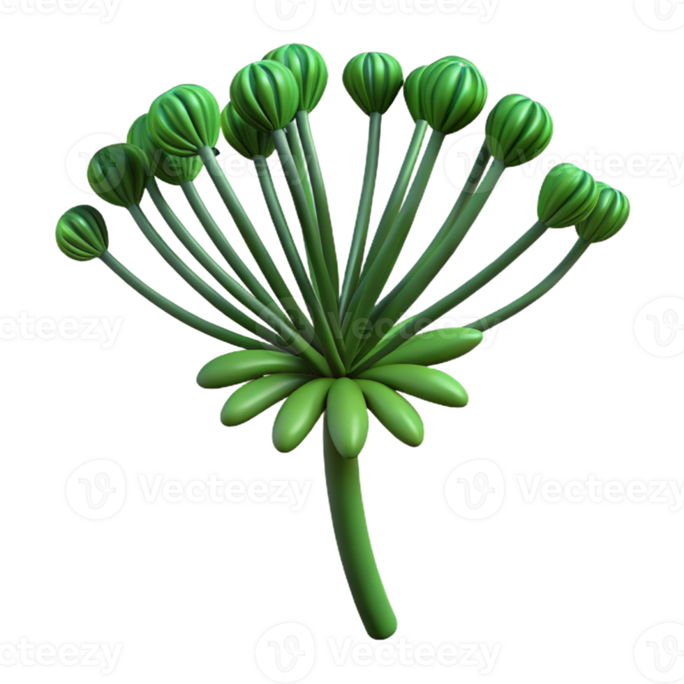 3D Render Green Plant Illustration png