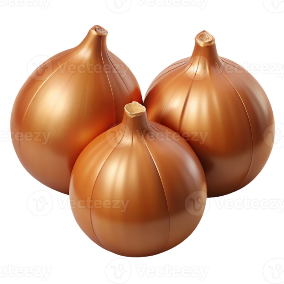 3D Render of Golden Onions png