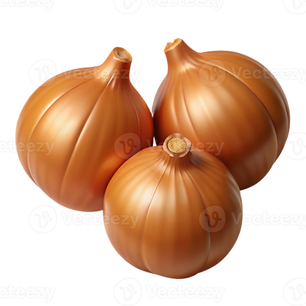 3D Render of Golden Onions png