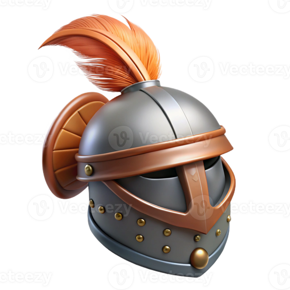 3D Model Medieval Knight Helmet Illustration png