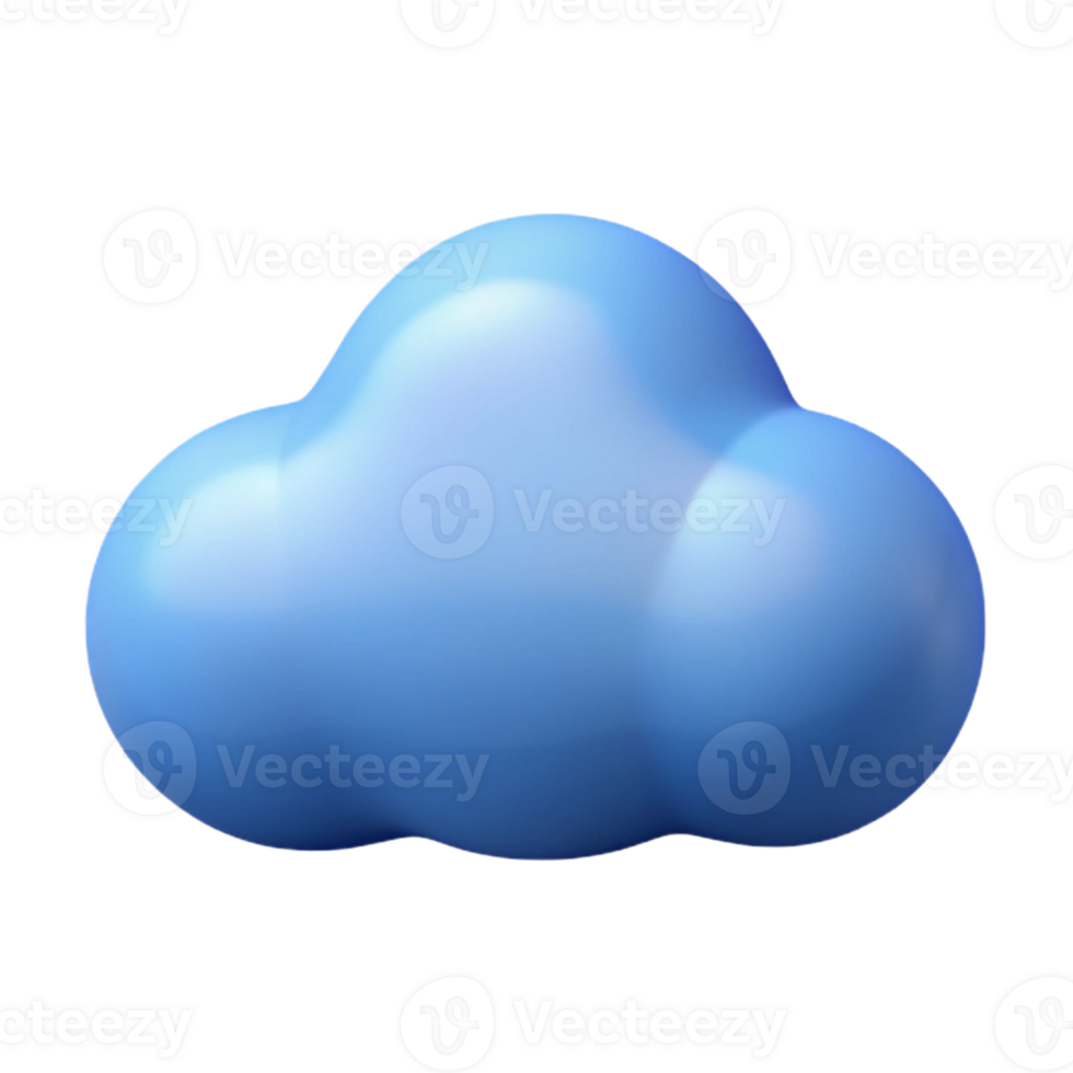 3D Cartoon Cloud Rendering png