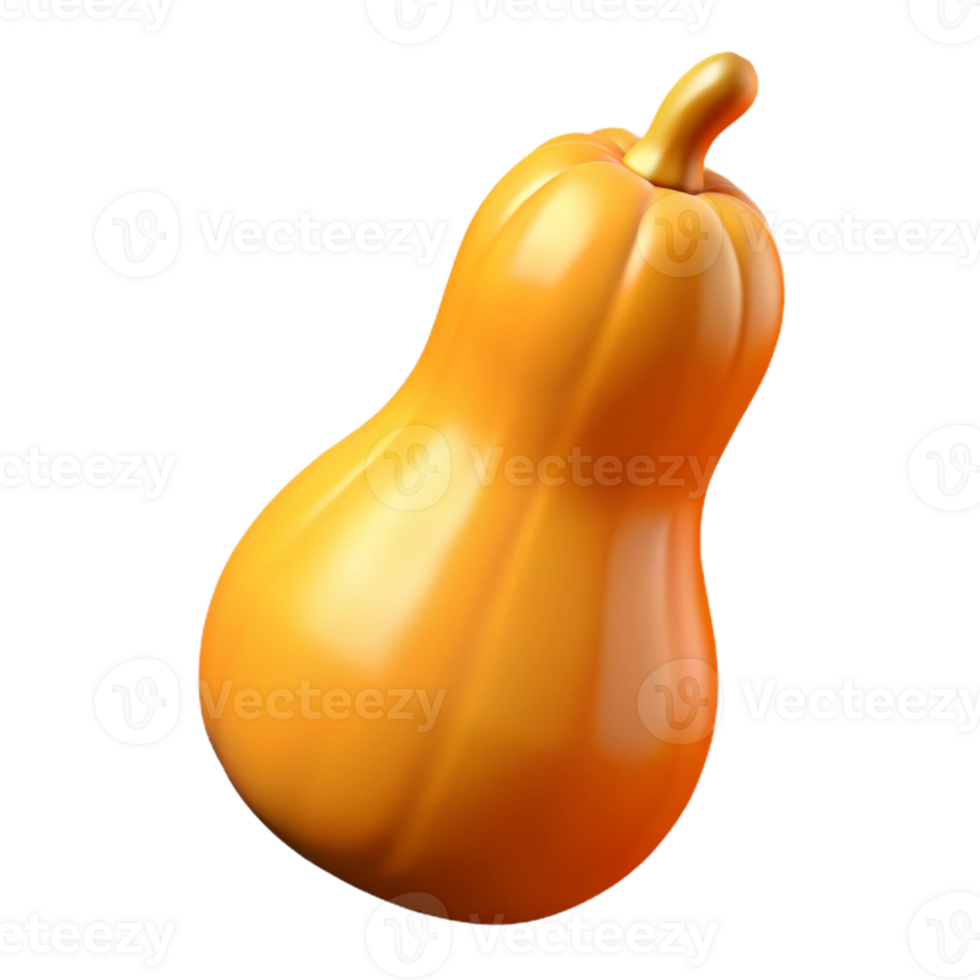 3D Render Butternut Squash png