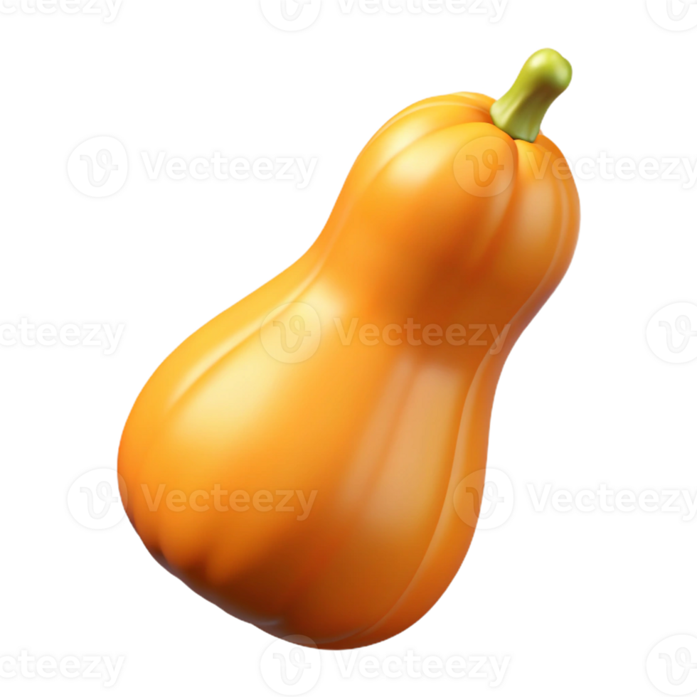 3D Render Butternut Squash Illustration png