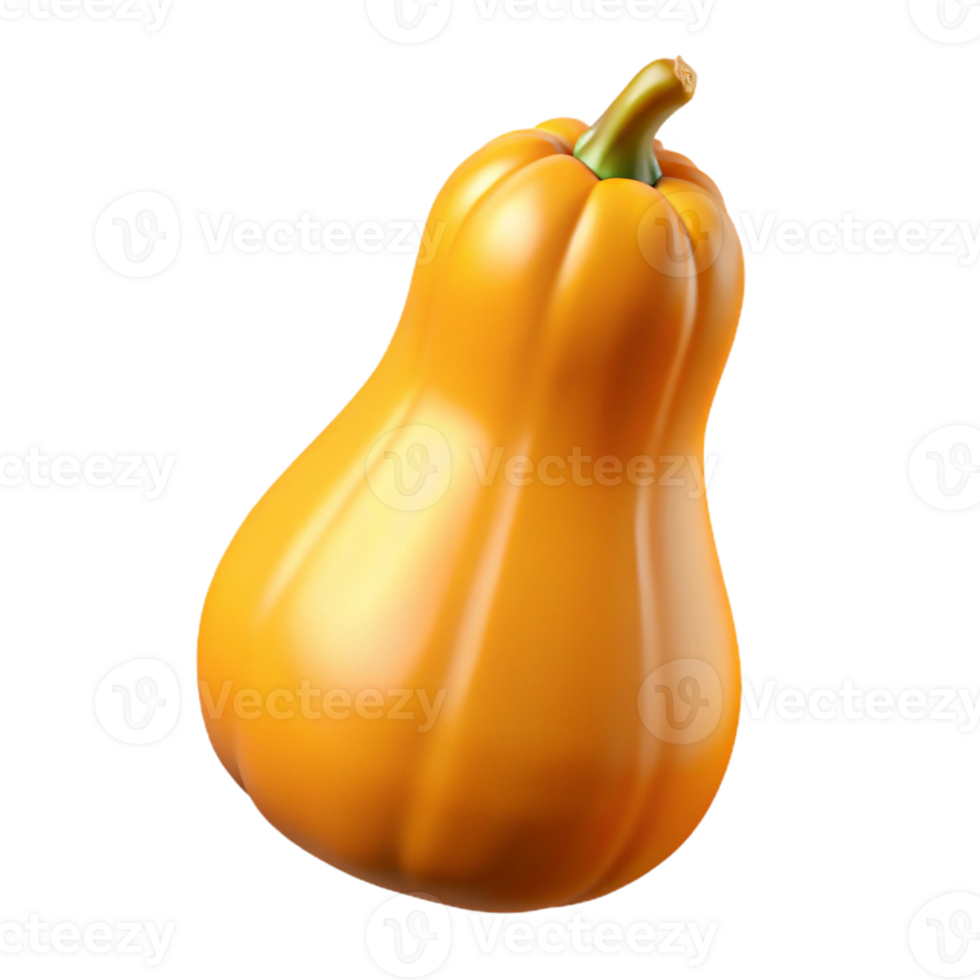 3D Render of Butternut Squash png