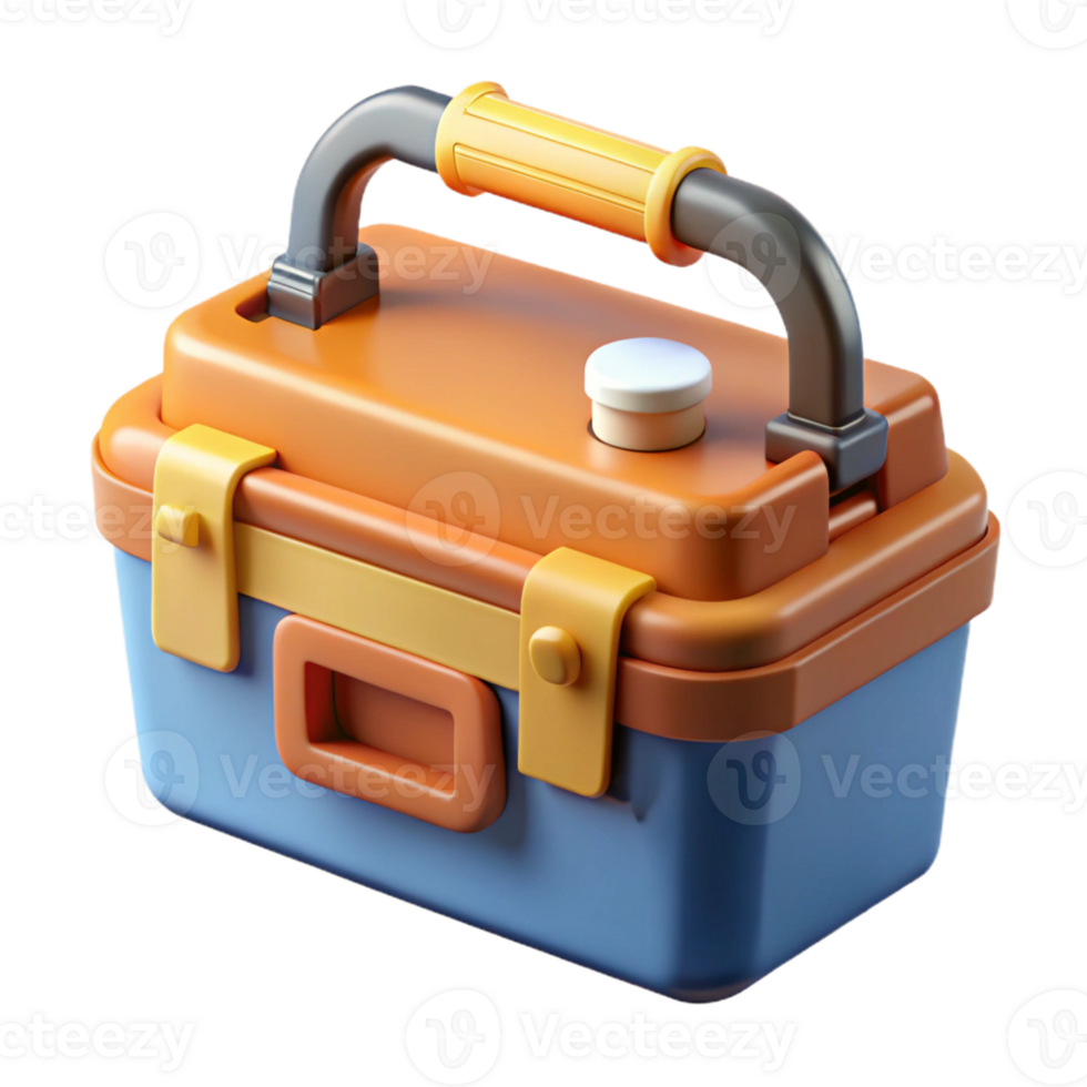 Cartoon 3D Toolbox Illustration png