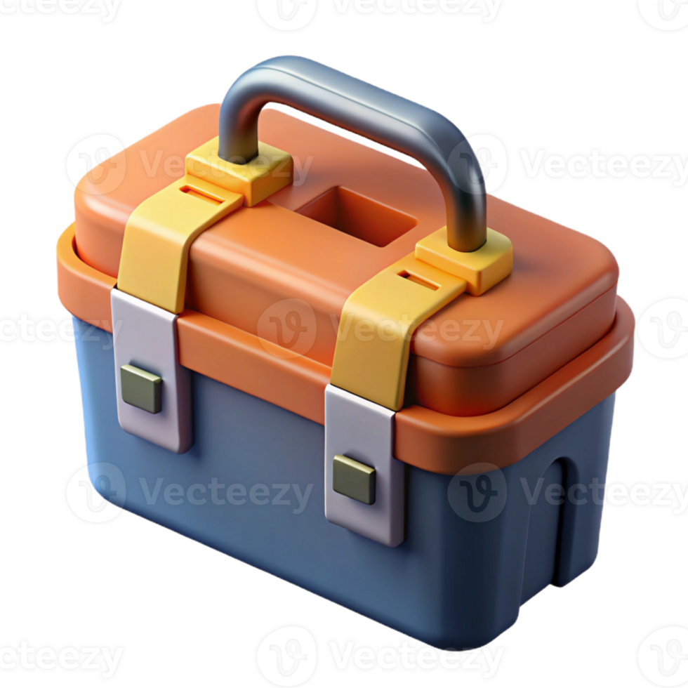 3D Cartoon Tool Box Illustration png