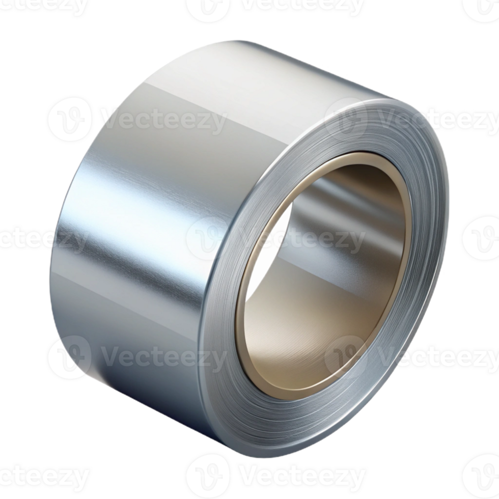 3D Render of Rolled Metal Sheet png