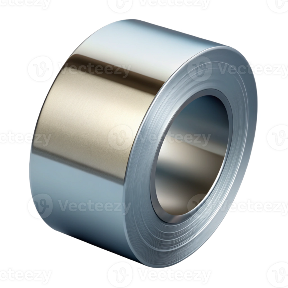 3D Render of Metal Coil, Steel Roll png