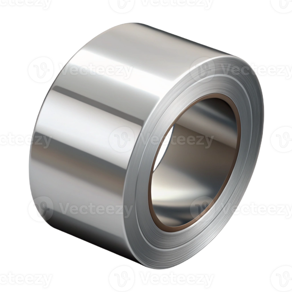 Metallic Roll 3D Illustration png