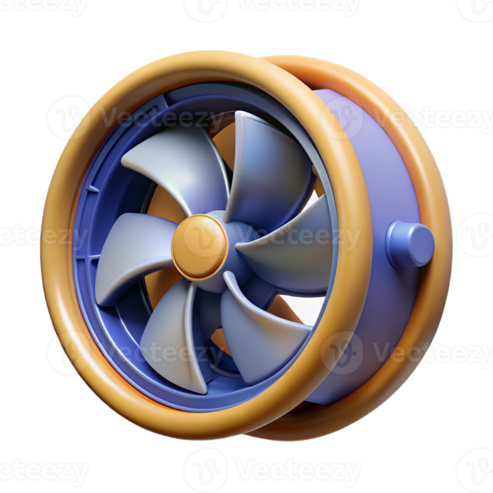 3D Render of Abstract Circular Fan png