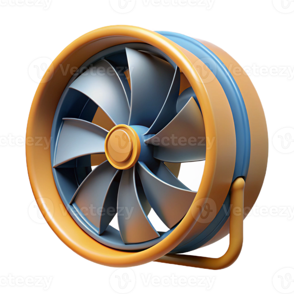3D Render of a Cartoon Fan png
