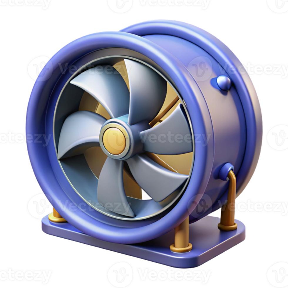 3D Render Purple Fan Illustration png