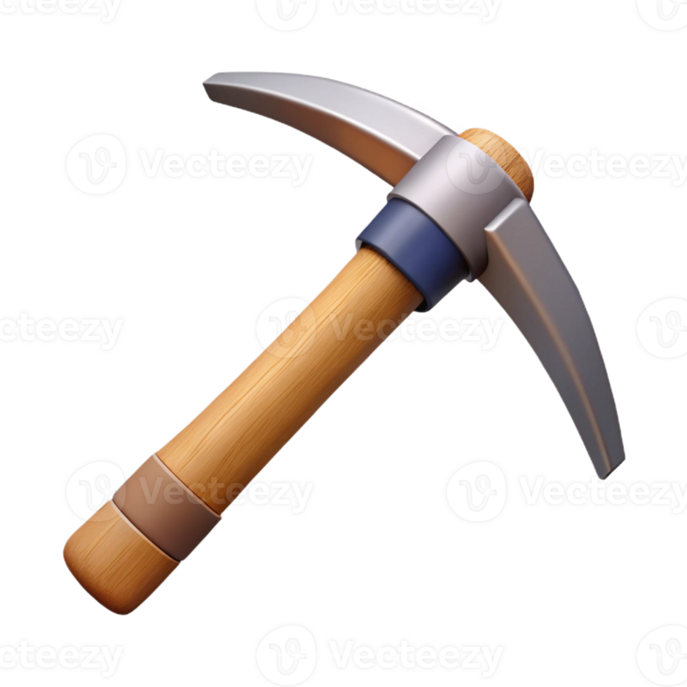 3D Illustration of a Pickaxe png