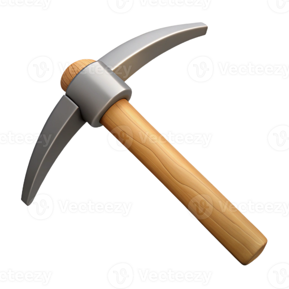 3D Illustration of a Pickaxe png