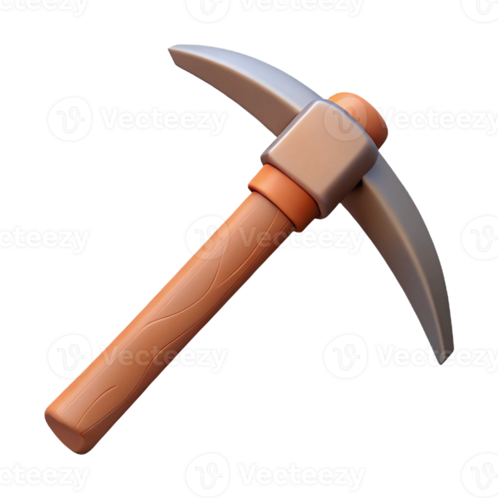 3D Model Pickaxe Illustration png