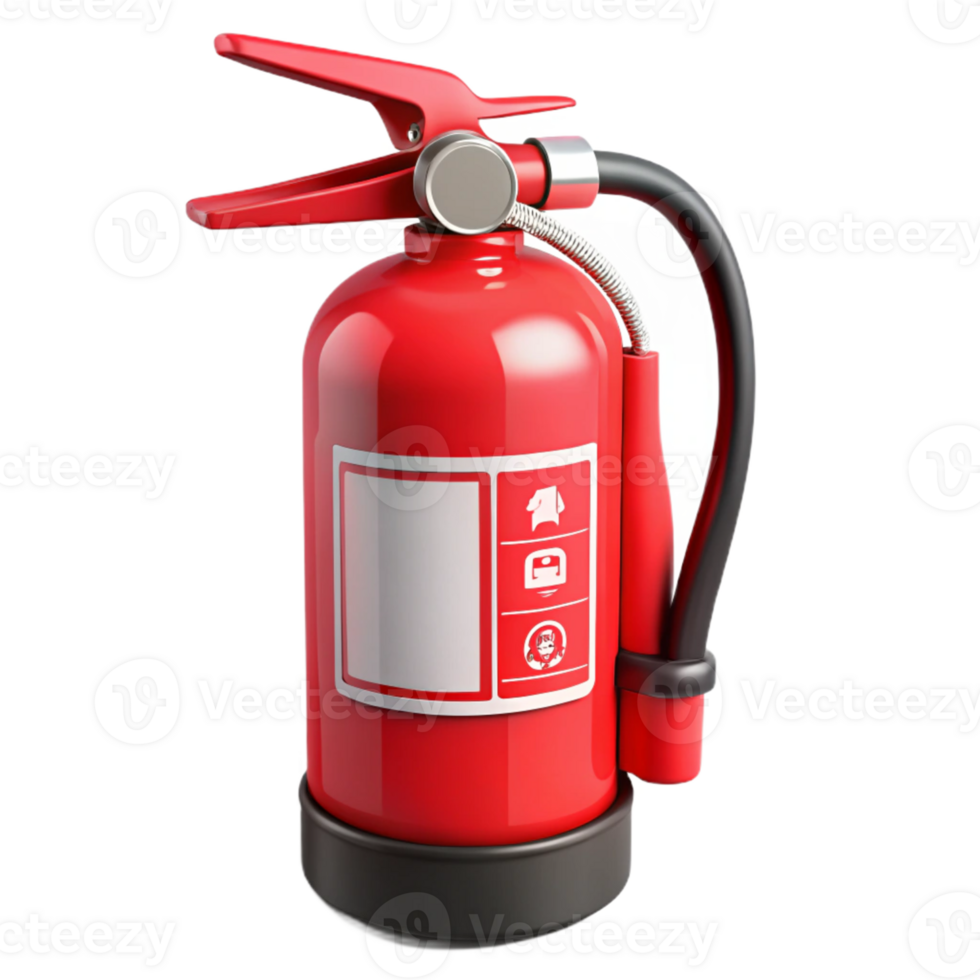 Red Fire Extinguisher 3D Model png
