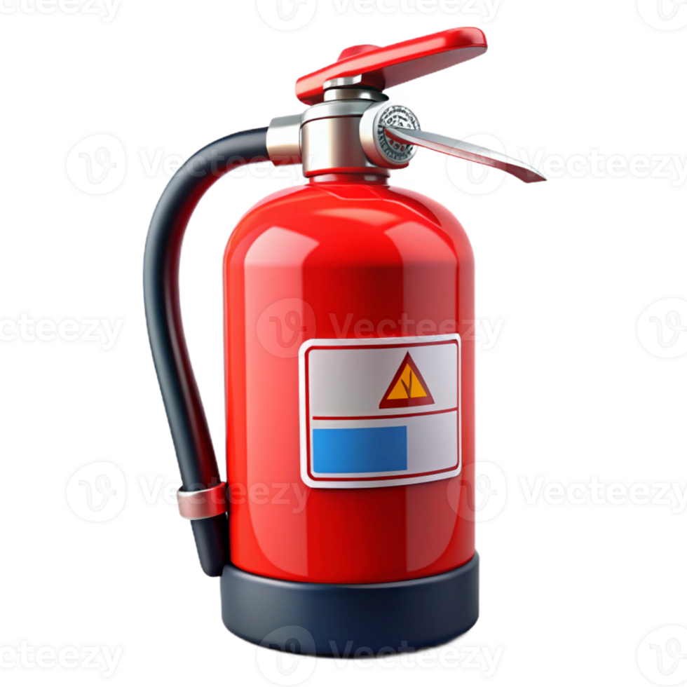 Red Fire Extinguisher 3D Render png