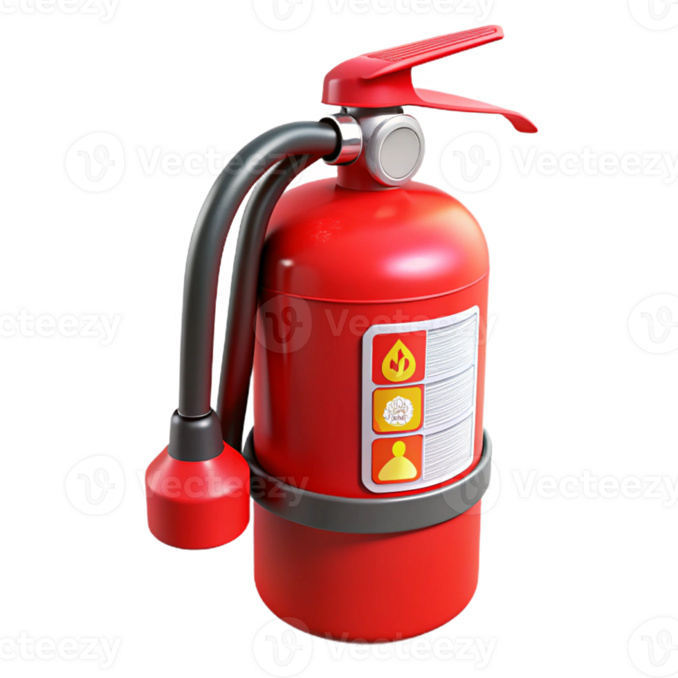 3D Model Red Fire Extinguisher png