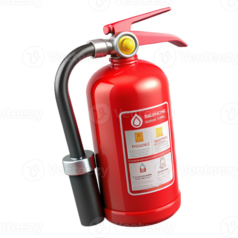 Red Fire Extinguisher 3D Model png