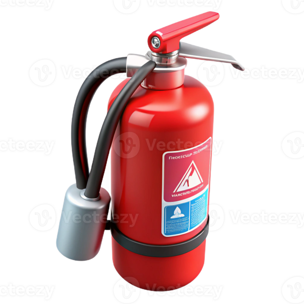 3D Model Red Fire Extinguisher png