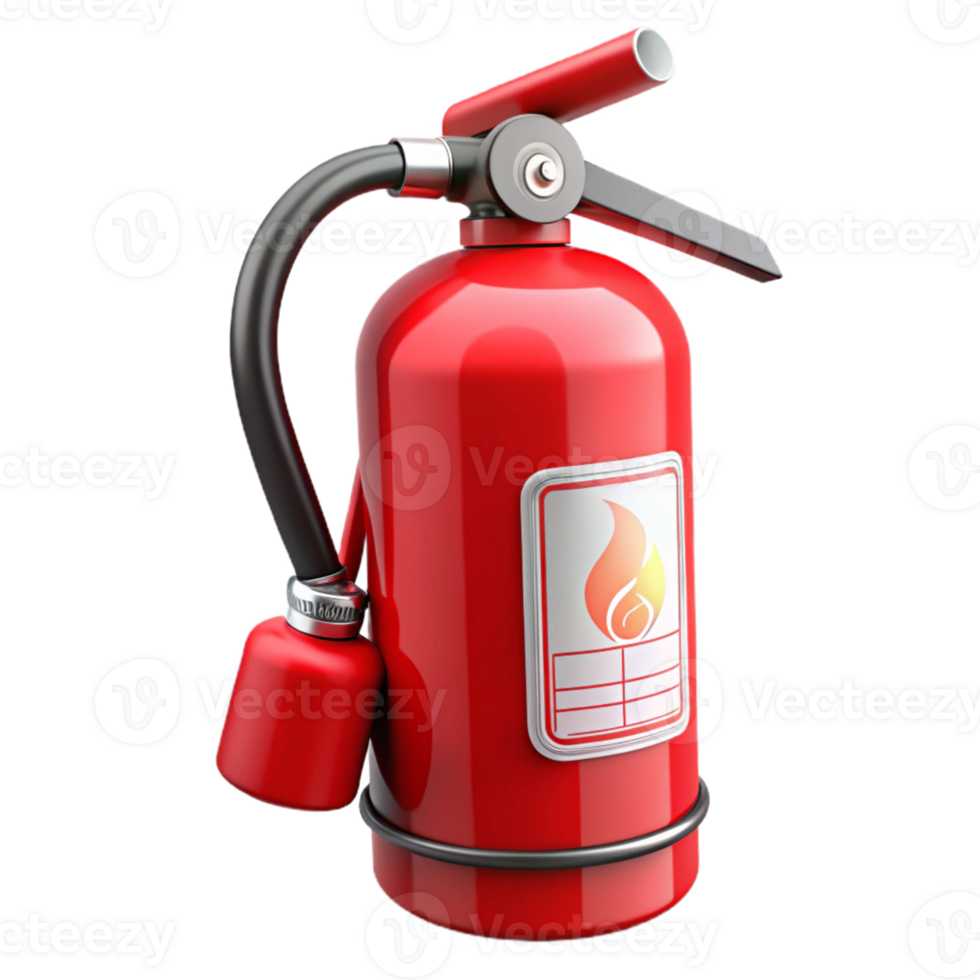 Red Fire Extinguisher 3D Render png