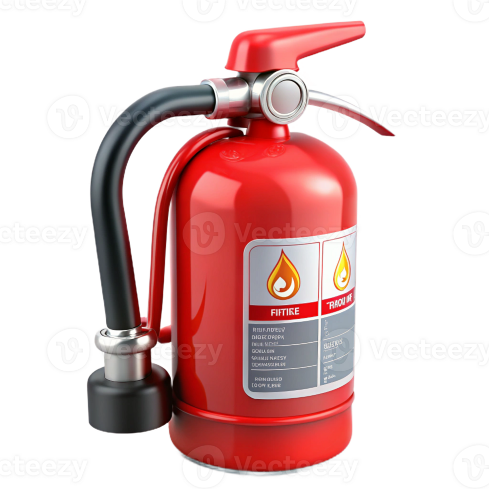 3D Model Red Fire Extinguisher Illustration png