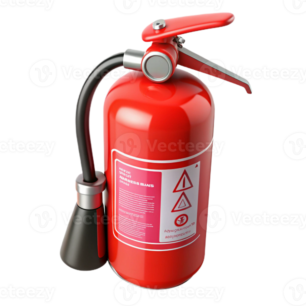 Red Fire Extinguisher 3D Render png