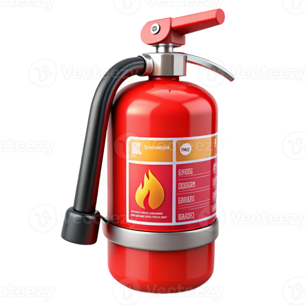 3D Model Red Fire Extinguisher png