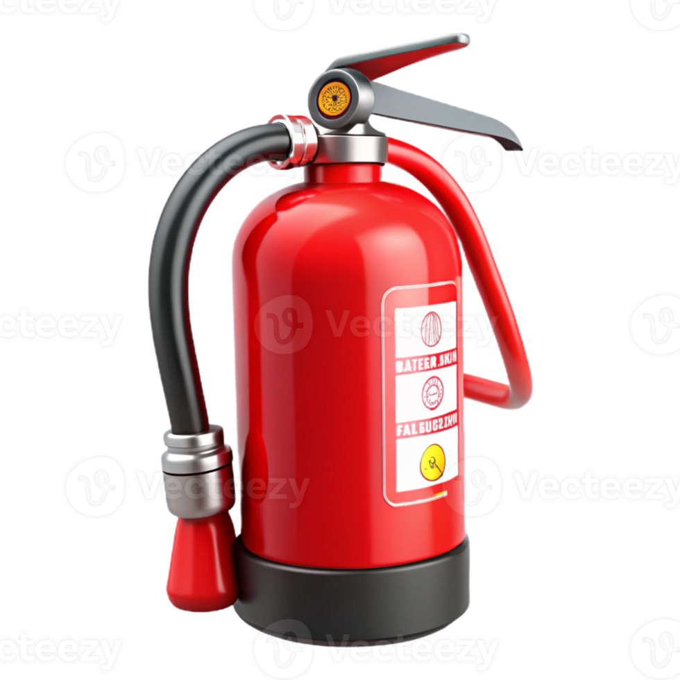 Red Fire Extinguisher 3D Render png