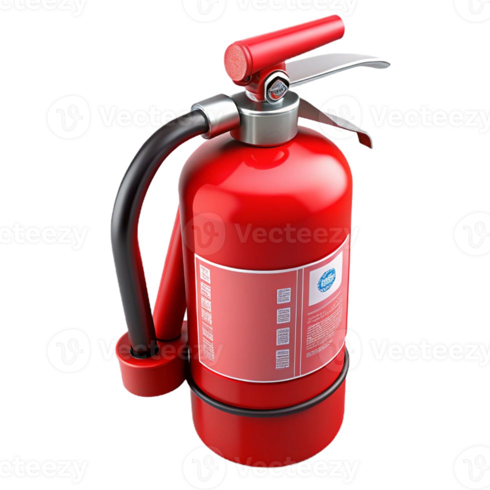 Red Fire Extinguisher 3D Render png