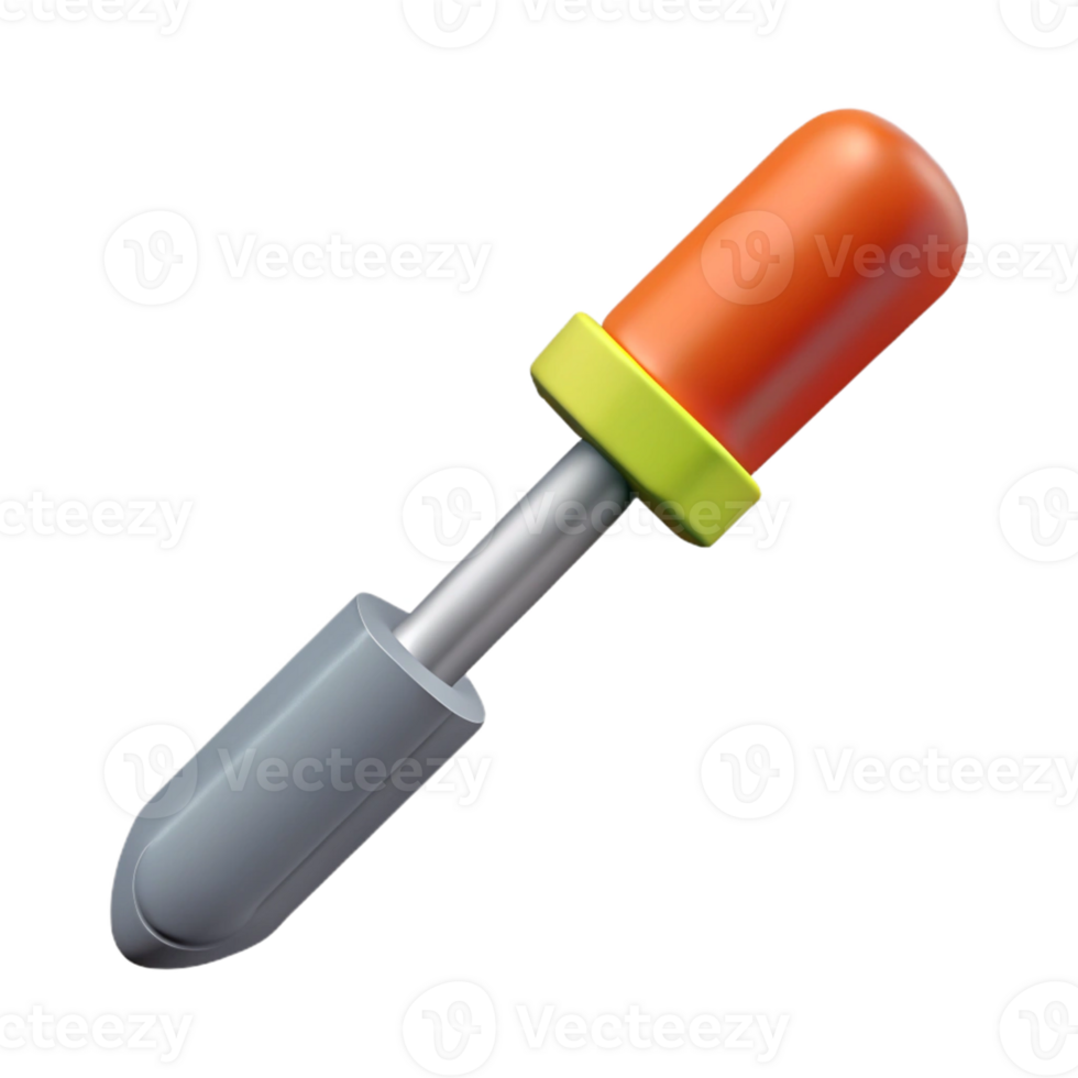 3D Render of a Colorful Screwdriver png