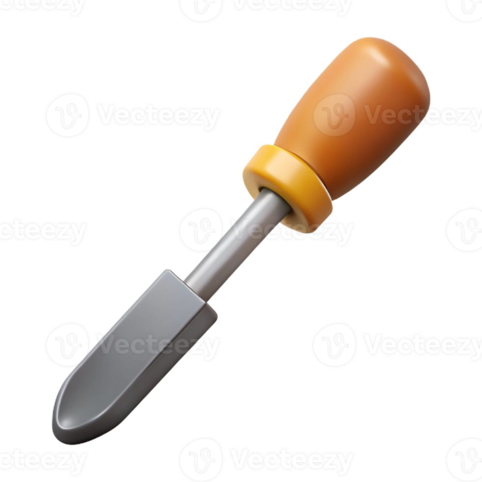 3D Render of a Cartoon Trowel png