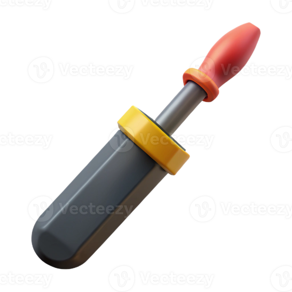 3D Render of a Grey and Orange Tool png