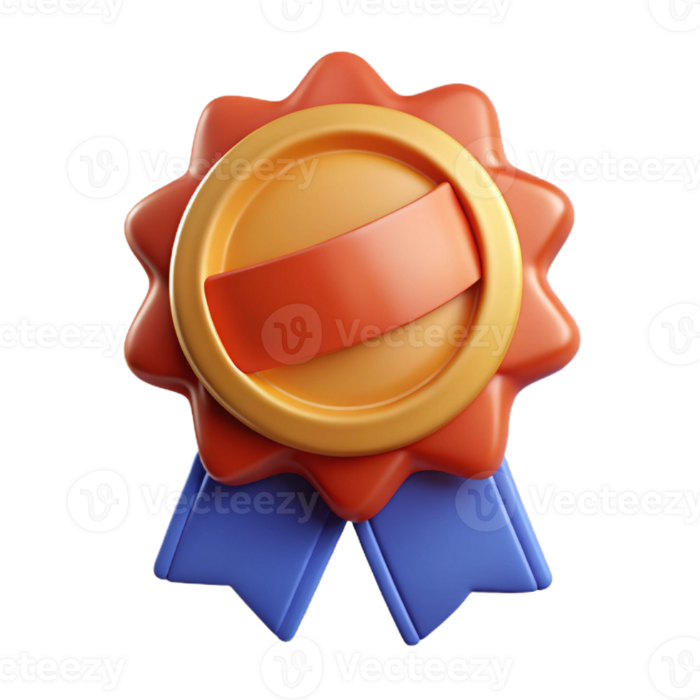 3D Render Award Badge Illustration png