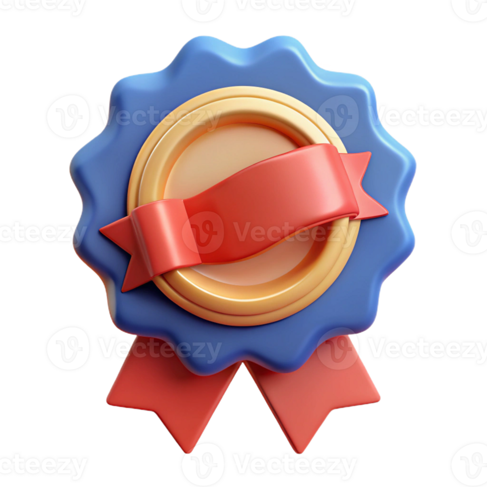 3D Render Award Badge Illustration png