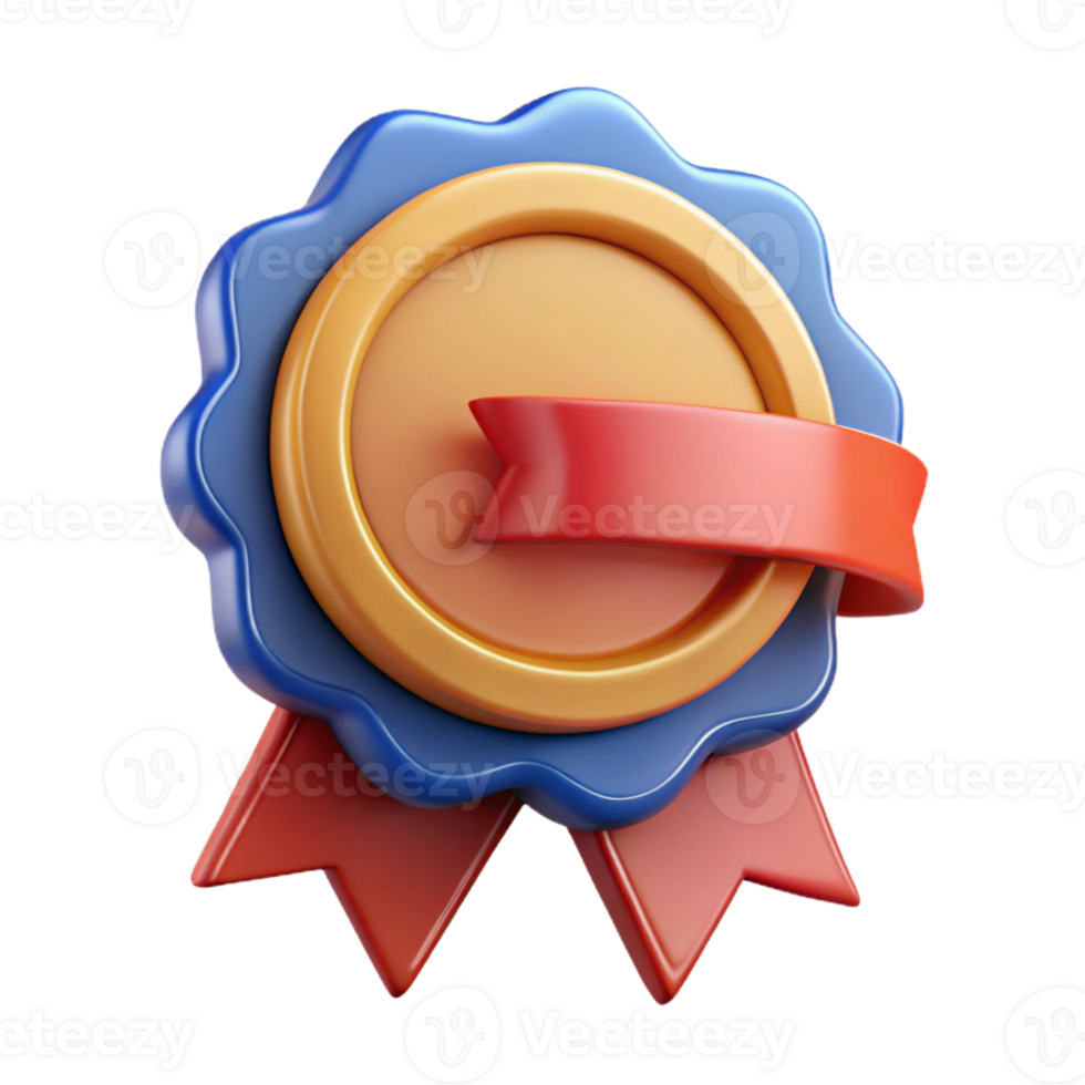 3D Render Award Badge Illustration png