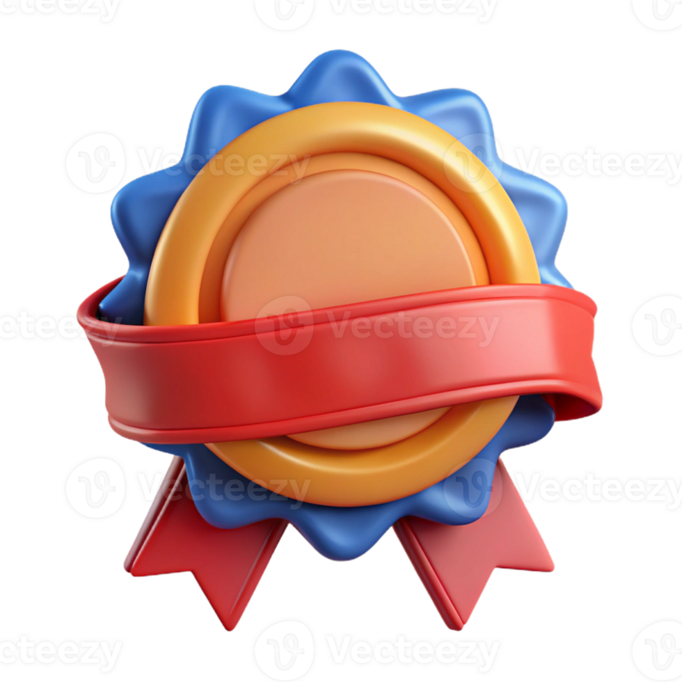 3D Render Award Badge Illustration png