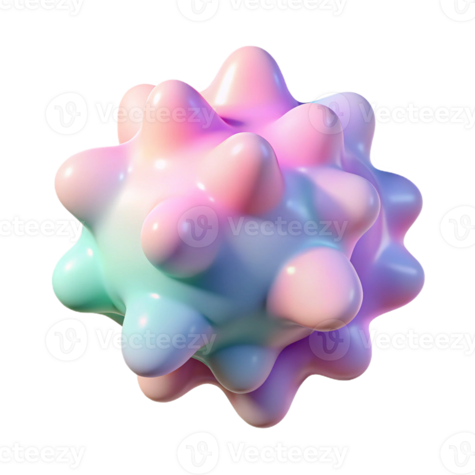 Pastel 3D Abstract Background Render png