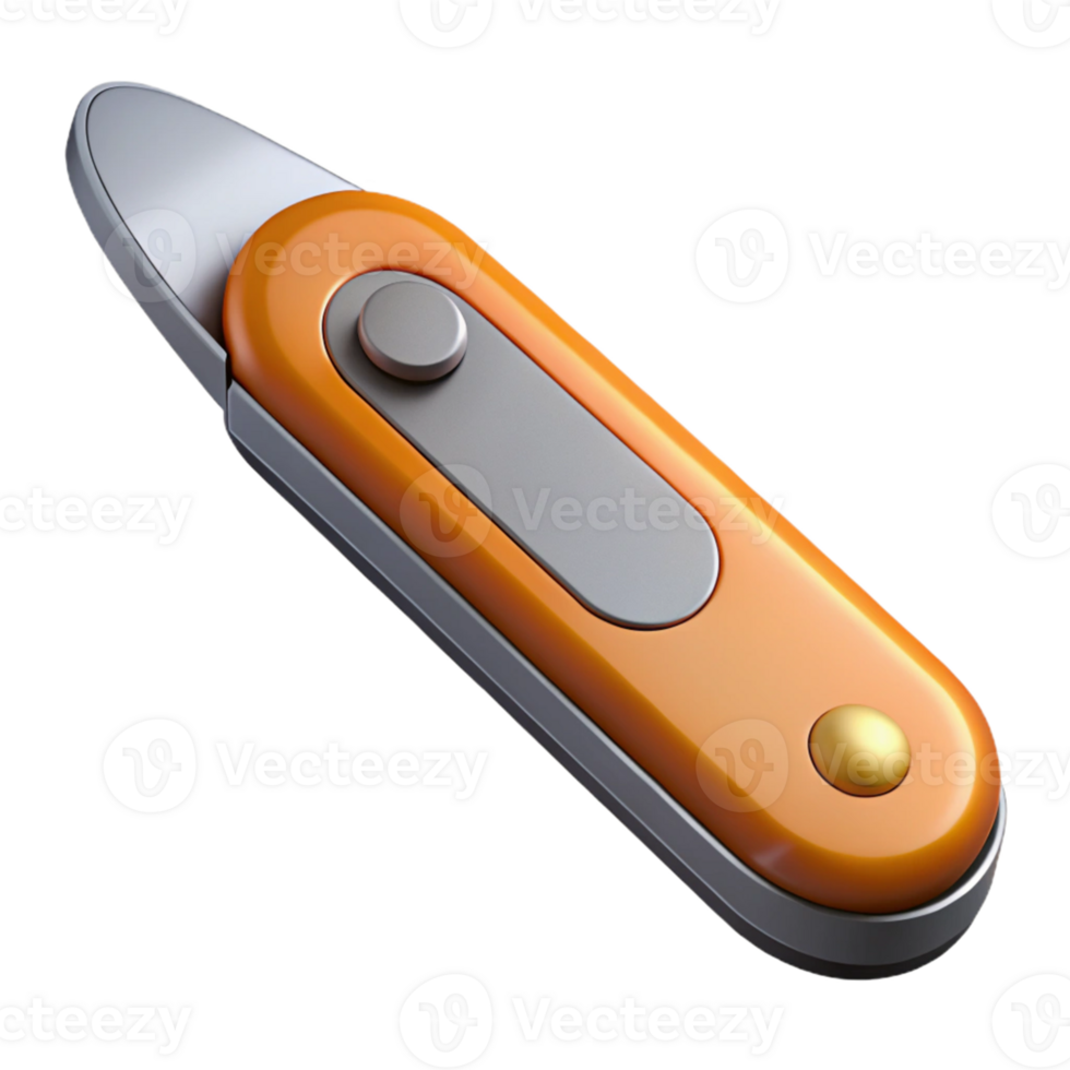 Orange and Gray 3D Render of a Modern Device png