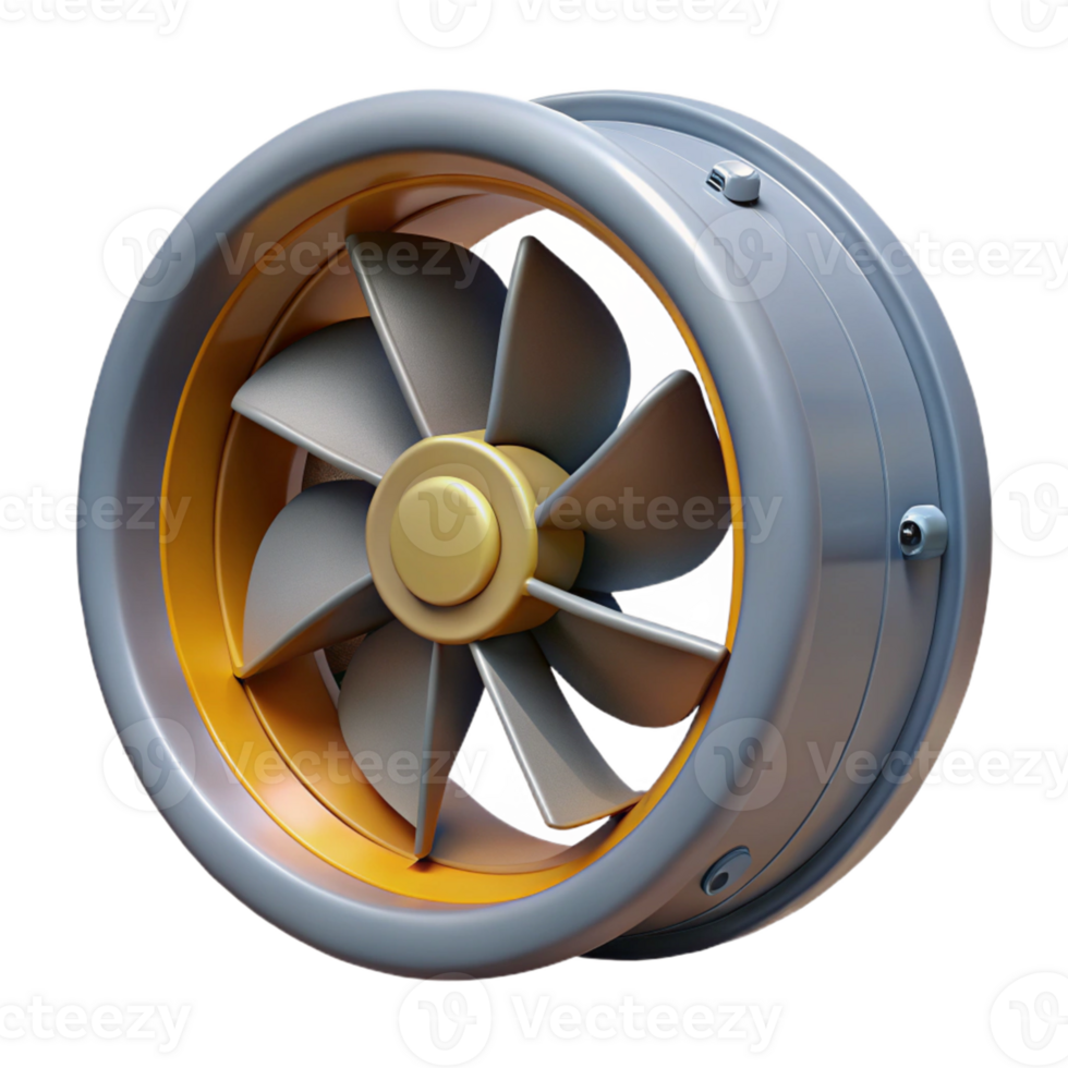 3D Render of a Circular Fan png
