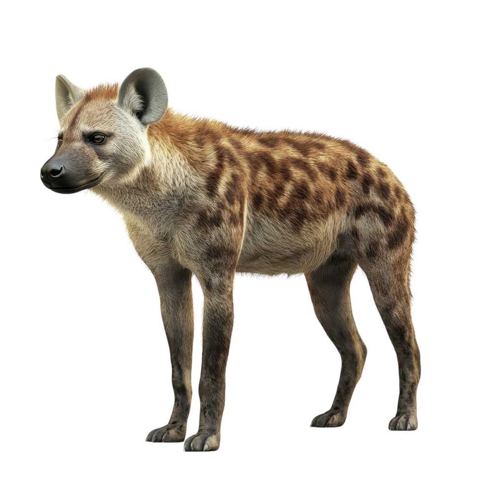 Hyena Side View Isolated for Wildlife Illustrations on transparent background png