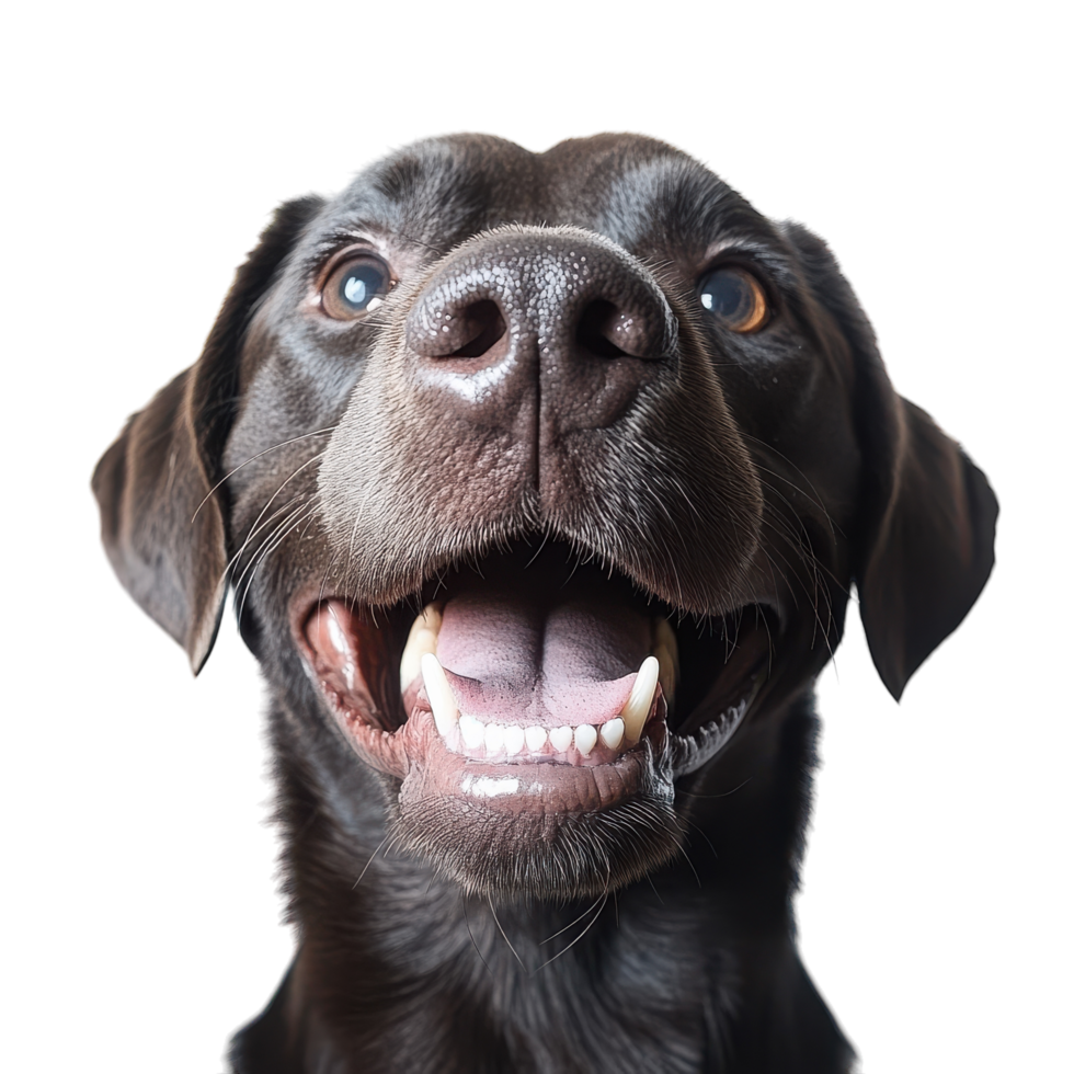Happy Labrador Retriever Smiling Isolated on White Background on transparent background png