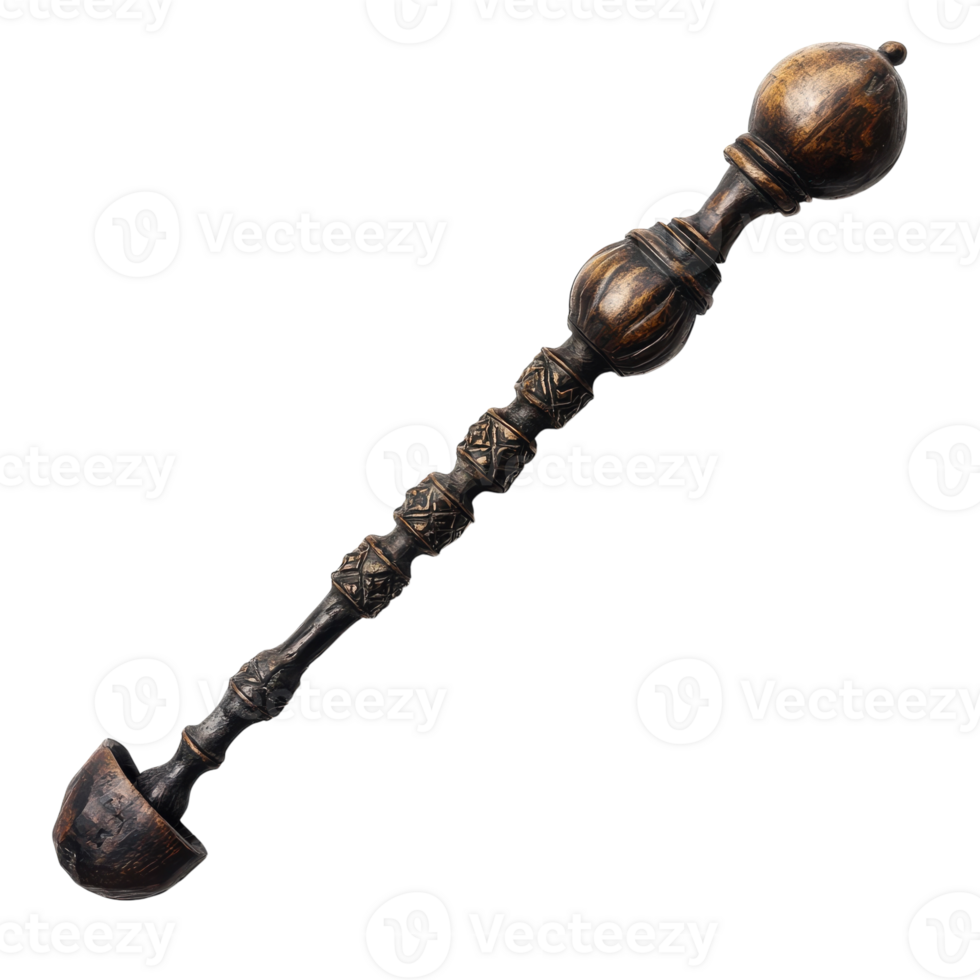 Medieval Flail Weapon for Historical Reenactments and Fantasy Settings on transparent background png