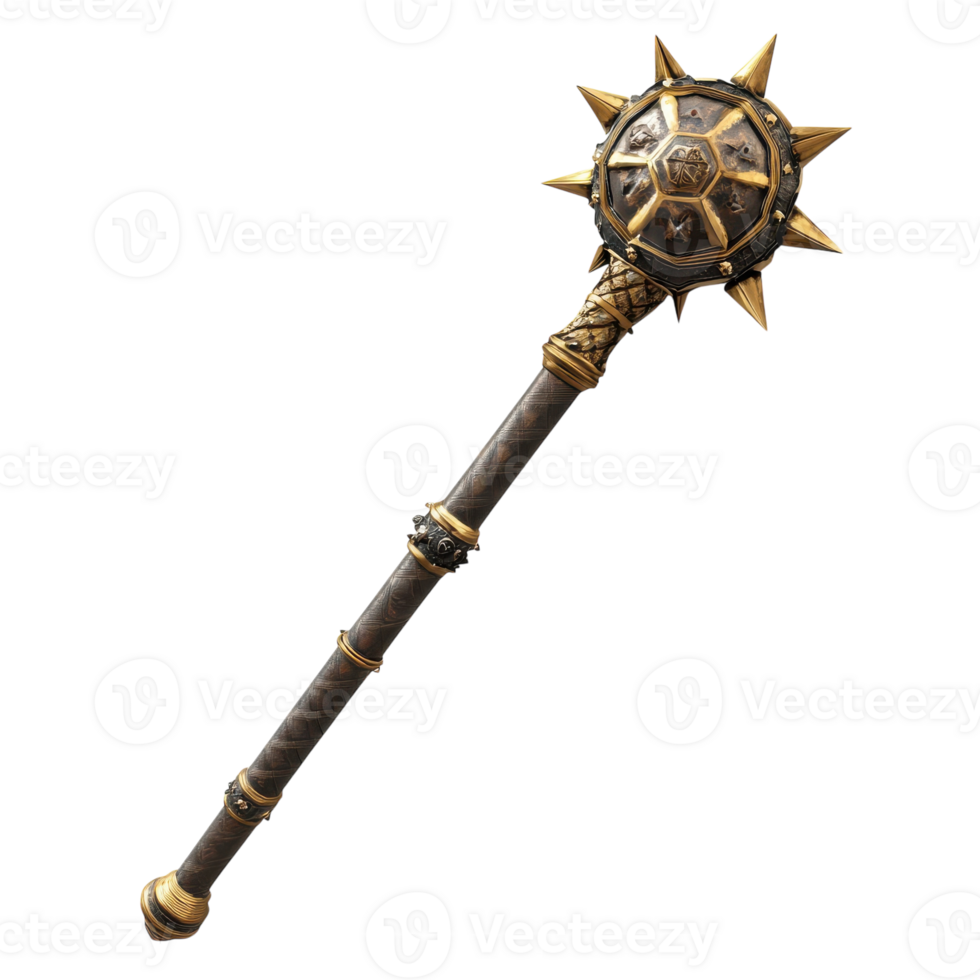 Medieval Mace A Symbol of Power and Warfare on transparent background png