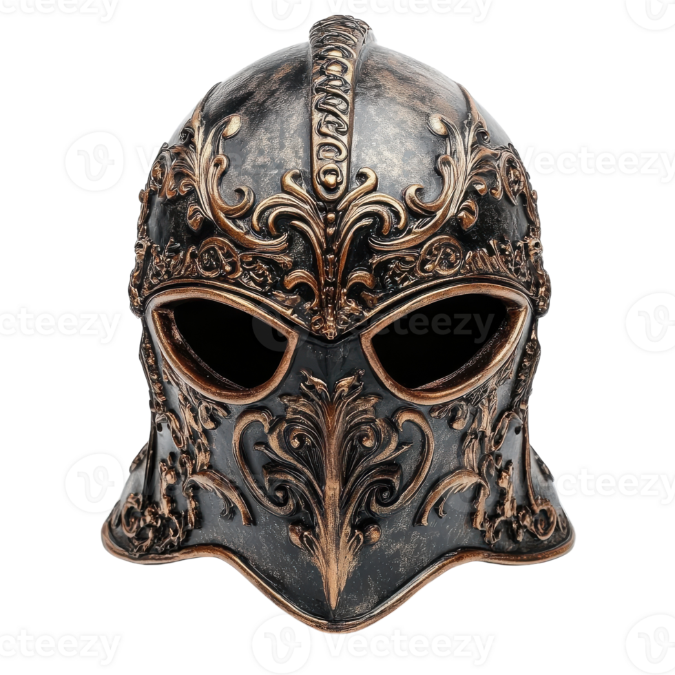 Medieval Knight Helmet - Iconic Symbol of Chivalry and Protection on transparent background png