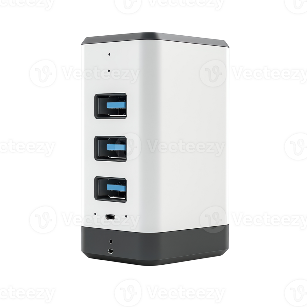 Multi-Port USB Charger for Efficient Device Charging on transparent background png