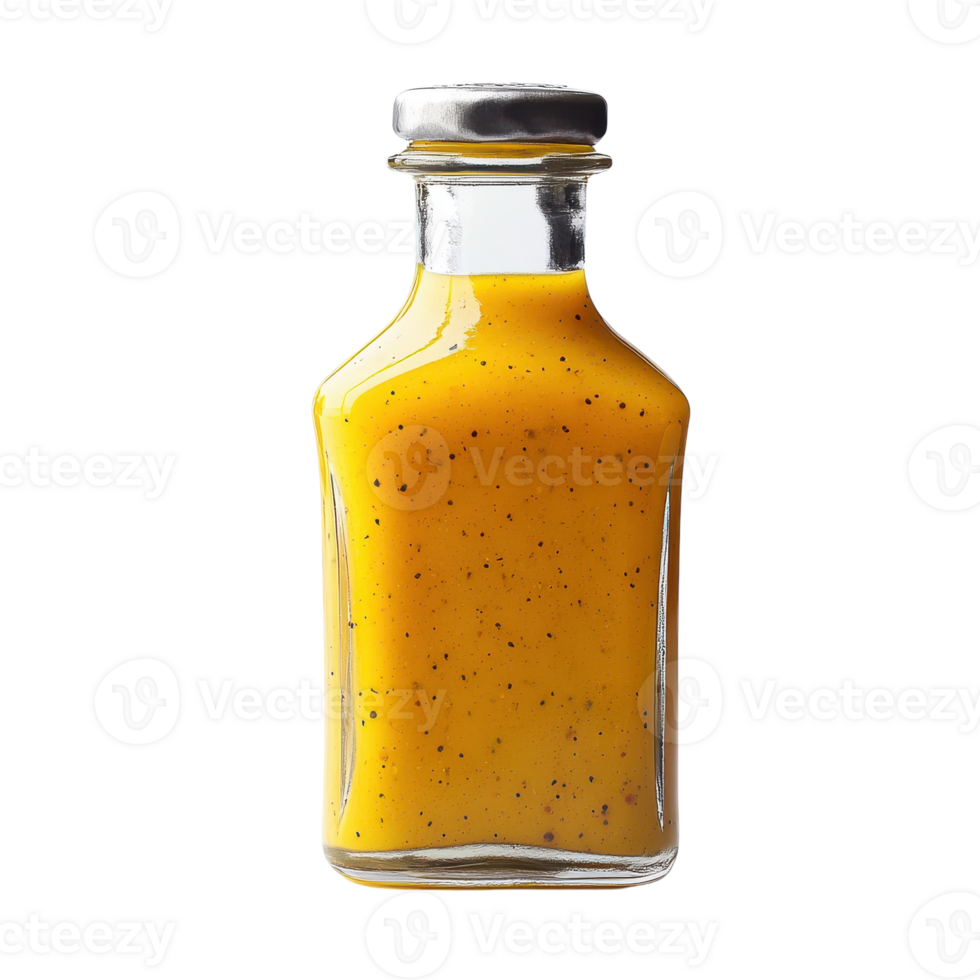 Stylish Mustard Bottle for Culinary Use on transparent background png