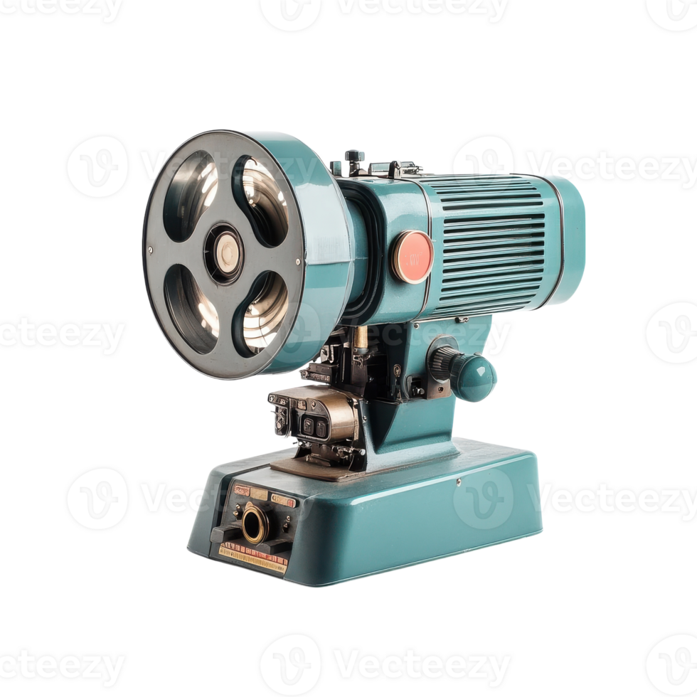 Vintage Old Movie Projector for Film Enthusiasts on transparent background png