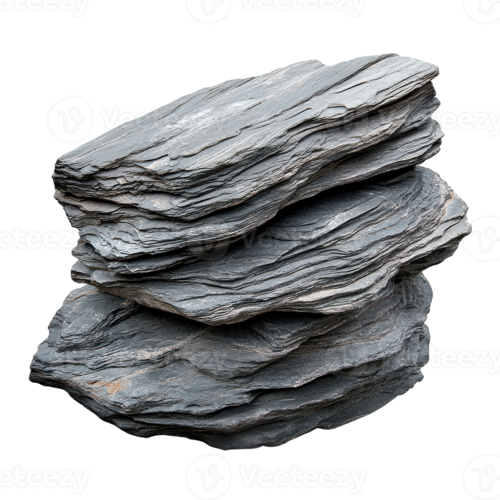 Natural Grey Rock Formation Isolated on White Background for Display on transparent background png